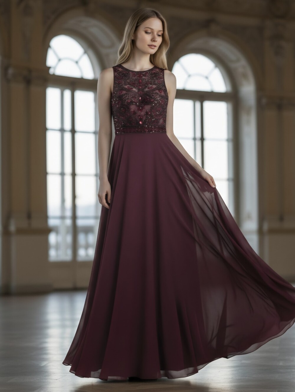 Dave & Johnny Embellished Beaded Dress - Picture 11 of 11
